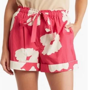 Tanya Taylor Flora Cotton & Silk Drawstring Shorts